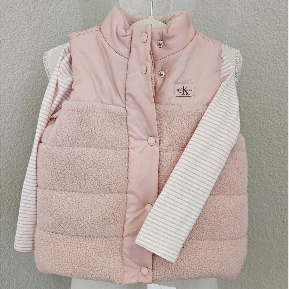 Calvin Klein Jeans Blush Pink Puffer Vest